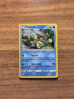 Pokemon TCG Politoed Sun & Moon: Guardians Rising 25/145 Holo Holo Rare LP - Image 1