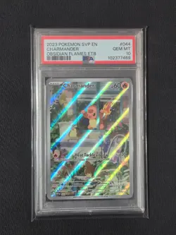 2023 POKEMON SVP EN-SV OBSIDIAN FLAMES ETB PROMO #044 CHARMANDER PSA 10 - Image 1