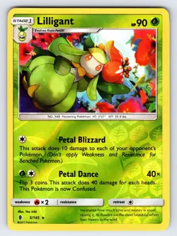 Lilligant 5/145 S&M Guardians Rising Pokemon Card TCG Reverse Holo Rare - VLP - Image 1