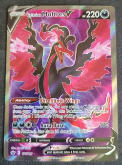 Galarian Moltres V 176/198 Pokemon TCG Ultra Rare SWSH06: Chilling Reign NM - Image 1
