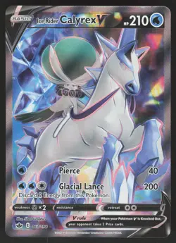 Ice Rider Calyrex V 163/198 Ultra Rare Pokemon TCG Chilling Reign NM - Image 1