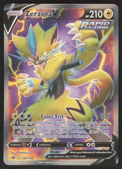 Zeraora V 165/198 Ultra Rare Pokemon TCG Chilling Reign NM - Image 1
