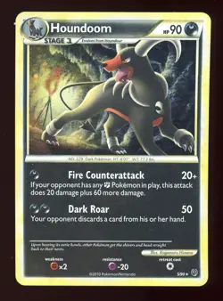 Pokemon TCG Houndoom 5/90 HGSS Undaunted Holo Rare MP - Image 1