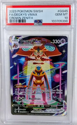 Pokemon Swsh DEOXYS VMAX Crown Zenith Full Art GG45/GG70 PSA 10 ?? GEM MINT - Image 1