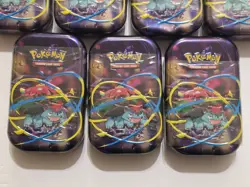 Lot Of 10 Empty Pokemon Mega Evolution Mini Tins - Partial Display - M Venusaur - Image 5