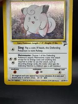 Pokemon TCG Clefairy Base Set 2 6/130 Holo Rare with Swirl - Damaged - Image 4