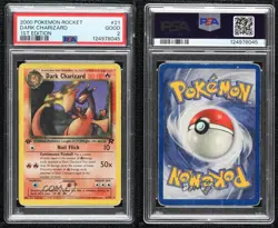 Dark Charizard 1st Ed. Pokemon Team Rocket PSA 2 2000 - Image 3