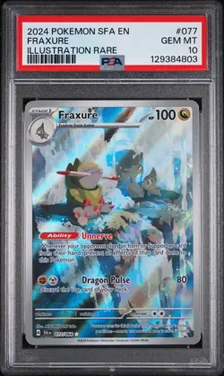 2024 POKEMON SFA EN-SHROUDED FABLE ILLUSTRATION RARE #077 FRAXURE PSA 10 - Image 1