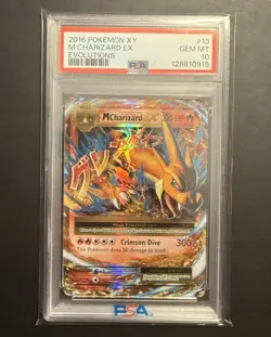 2016 POKEMON XY EVOLUTIONS #13 M CHARIZARD EX PSA 10 - Image 1