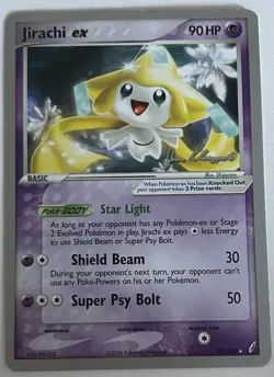 Pokemon Jirachi Ex 94/100 Crystal Guardians World Championships 2008 Regular-LP - Image 1