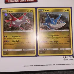 Latias + Latios HOLO Pokemon SM135 SM136 Black Star Promo Set Dragon Majesty- LP - Image 1