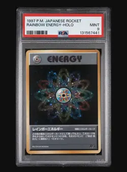 Pokemon TCG Japanese Rocket Rainbow Energy Holo PSA 9 🌈 Vintage - Image 1