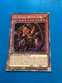 YUGIOH Platinum Secret Rare The Winged Dragon Of Ra RA04-EN118 1st Edition - Image 1