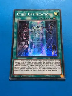 YUGIOH Super Rare Cynet Optimization FIGA-EN041 1st Edition - Image 1