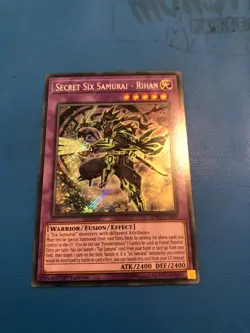 YUGIOH Secret Rare Secret Secret Six Samurai - Rihan SPWA-EN006 1st Edition - Image 1