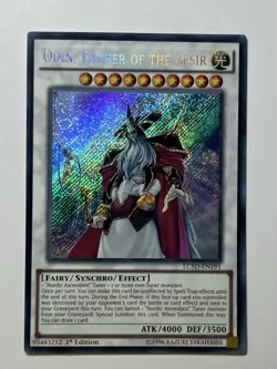 Odin Father of The Aesir LC5D-EN191 Ultra Rare Yu Gi Oh Car MINT - Image 1