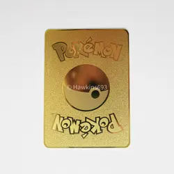 Charizard VMAX Rainbow Pokemon Gold Metal Card Collectible Gift Display - Image 3