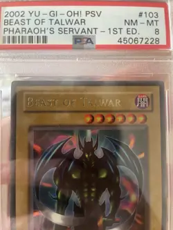 PSA 8 Beast of Talwar 1st Edition 103 Pharaoh's Servant Yugioh Card - Image 4