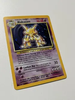 1999-2000 WOTC Pokemon Base Set 2 Alakazam 1/130 Holo Card (NM) - Image 2