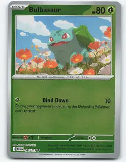 Bulbasaur #001/132 Reverse Holo Pokemon Card ME01: Mega Evolution - Image 1