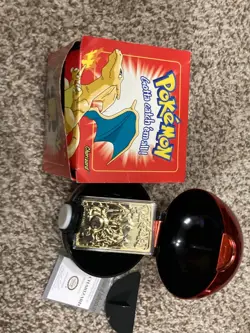Charizard Pokemon 23K Gold Plated Trading Card 1999 Burger King Pokeball *READ* - Image 2