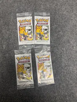 Pokemon 25th Anniversary General Mills Cereal Trading Card Booster Pack x4 - Image 1