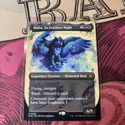 Maha Its Feathers Night Magic the Gathering Bloomburrow Mythic Card BLB 0289 - Image 1