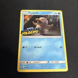 Pokemon TCG Psyduck STAMPED SM199 Holo Detective Pikachu Black Star Promo Card - Image 1