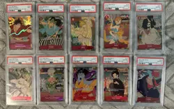One Piece TCG 1st Anniversary Promo Card Set English Sequential PSA 9 & 10 - Image 1