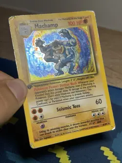 Machamp Base Set 8/102 First 1st Edition Holo Rare 1999 Pokemon TCG Card - Image 4