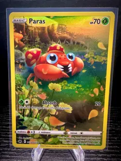 Paras GG32/GG70 Crown Zenith: Galarian Gallery Full Art Holo Pokemon TCG Card NM - Image 1