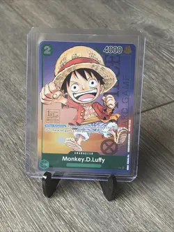 Monkey D Luffy P-037 1st Anniversary Tournament STAMP Promo Holo One Piece Card - Image 1