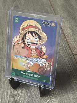 Monkey D Luffy P-037 1st Anniversary Tournament STAMP Promo Holo One Piece Card - Image 2