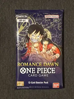 Romance Dawn 1x Booster Pack One Piece Card TCG OP-01 English OP01 New/Sealed !! - Image 1