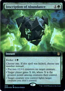 MTG Inscription of Abundance (Ext Art) (360) | NM Foil | Zendikar Rising {ZNR} - Image 2