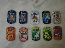 Pokemon METAL TAGS Job Lot Bundle 10 2006 - Image 1