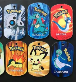 10 X Pokemon Metal Tags Tag Bundle Deoxys Registeel Cyndaquil Pichu Totodile - Image 3