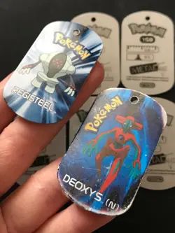 10 X Pokemon Metal Tags Tag Bundle Deoxys Registeel Cyndaquil Pichu Totodile - Image 5