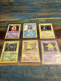 Pokemon First Edition Shadowless Lot X6 WOTC Old School Vintage Gas Fire TCG - Image 1