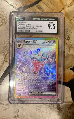 ?? 2025 POKEMON PRISMATIC EVOLUTIONS ILLUSTRATION RARE ESPEON EX CGC 9.5 Looks10 - Image 1
