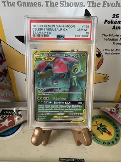 PSA 10 Celebi & Venusaur GX Full Art 159/181 Team Up Pokemon - Image 1