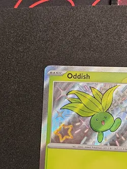 Pokemon Paldean Fates Oddish #092/091 MINT Baby Shiny Pokemon TCG RARE - Image 2