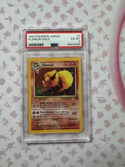 1999 POKEMON JUNGLE #19 FLAREON PSA EX-MT 6 - Image 1