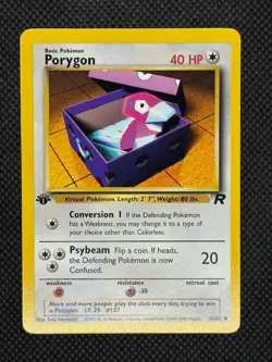 Porygon Team Rocket 1st Edition 48/82 Pokemon - Image 1