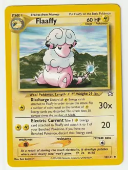 Neo Genesis Pokemon TCG Flaaffy 34/111 - LP - Image 1