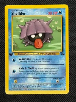 Shellder 1st Edition Fossil 54/62 Pokemon - Image 1
