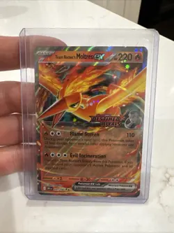 Pokemon TCG Team Rockets Moltres EX Destined Rivals 031/182 Stamped UPC Promo - Image 1