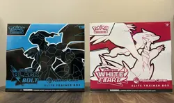 Pokemon Center Black Bolt and White Flare ETB Set Factory Sealed - Image 1