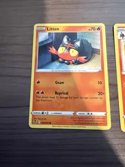 Pokemon TCG Litten Torracat 30/195 31/195 Silver Tempest NM - Image 2