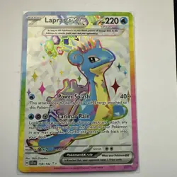 Lapras EX 158/142 Sv07: Stellar Crown Holo Pokemon TCG Full Art - Image 1